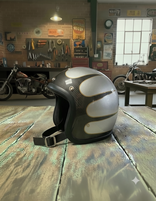 Retro Helmet - Flat Grey