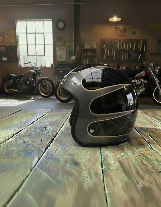 Retro Helmet - Flat Black