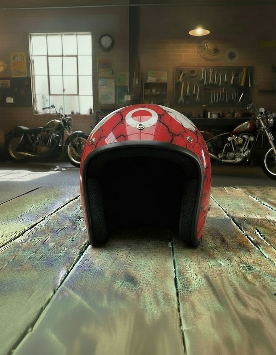 Retro Helmet - Flat Cracked