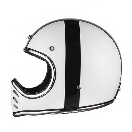 Retro Helmet Shield - Chrome X