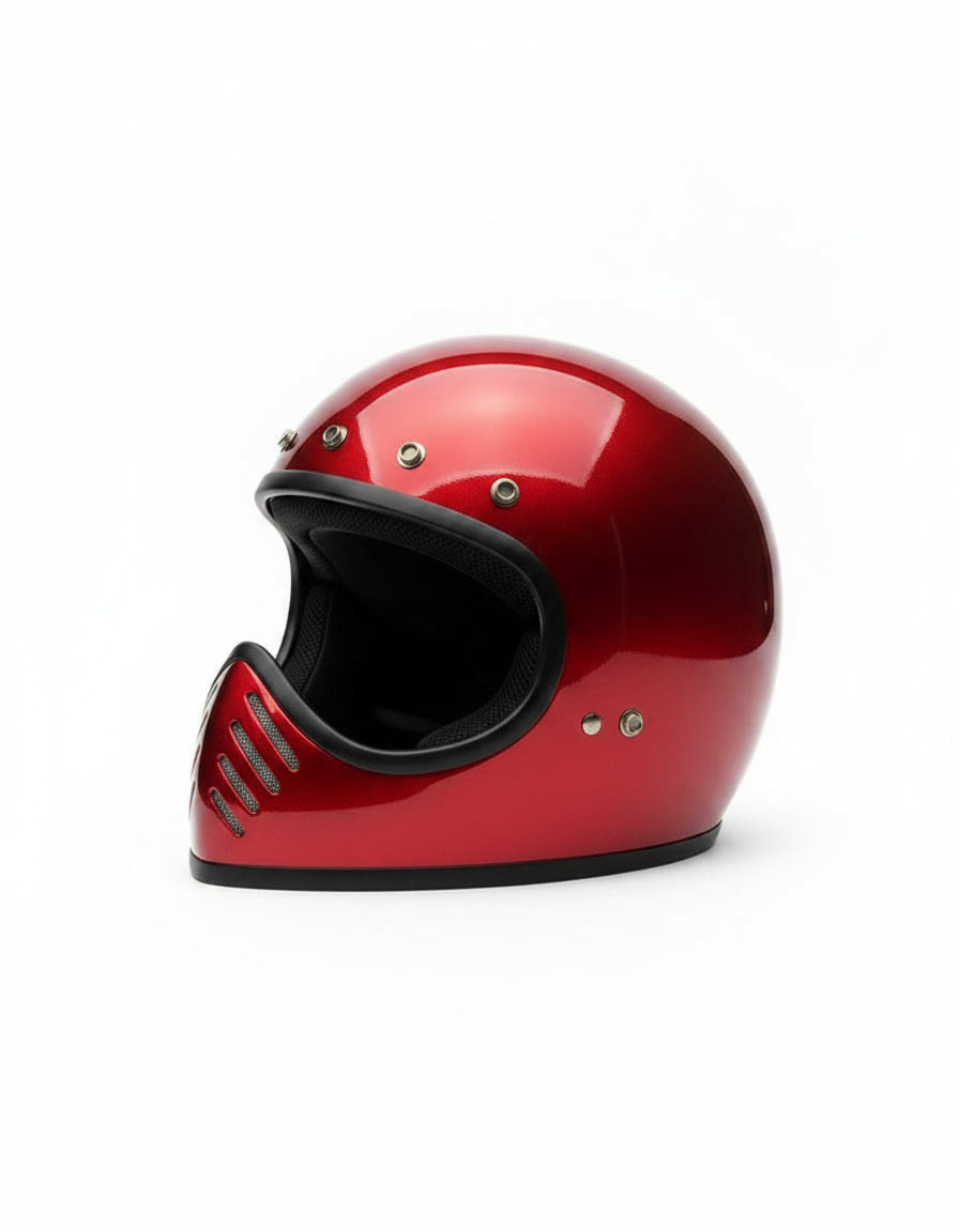 Retro Helmet Shield - Red Flake