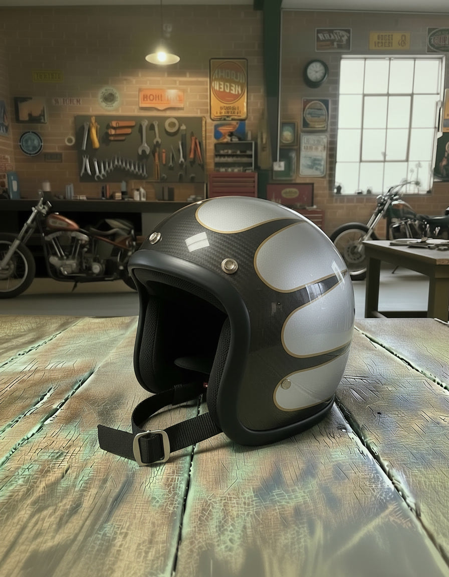 Retro Helmet - Flat Grey