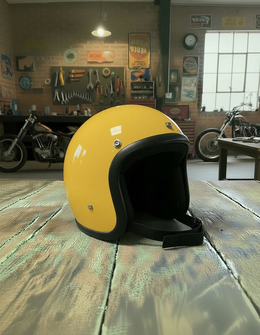 Retro Helmet - Yellow