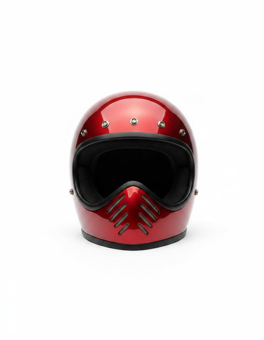 Retro Helmet Shield - Red Flake