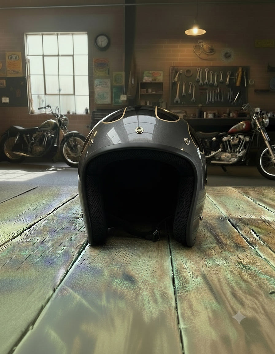 Retro Helmet - Flat Black