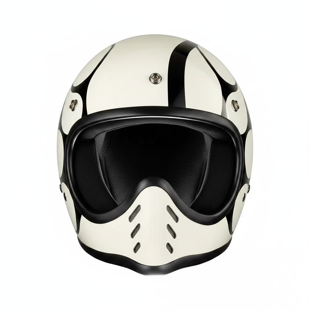 Retro Helmet Shield - Ghost