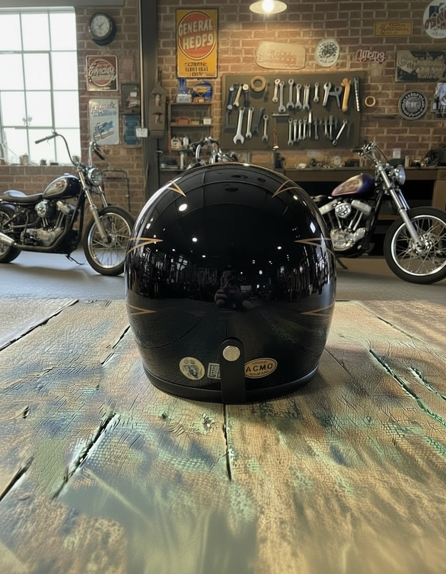 Retro Helmet - Flat Black