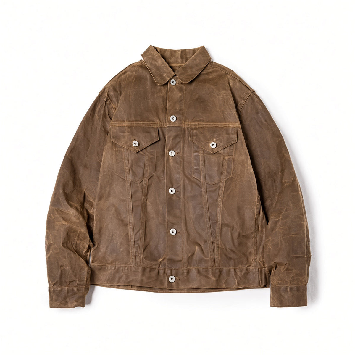Vintage Heavyweight Oil Waxed Canvas Hunting Jacket Men